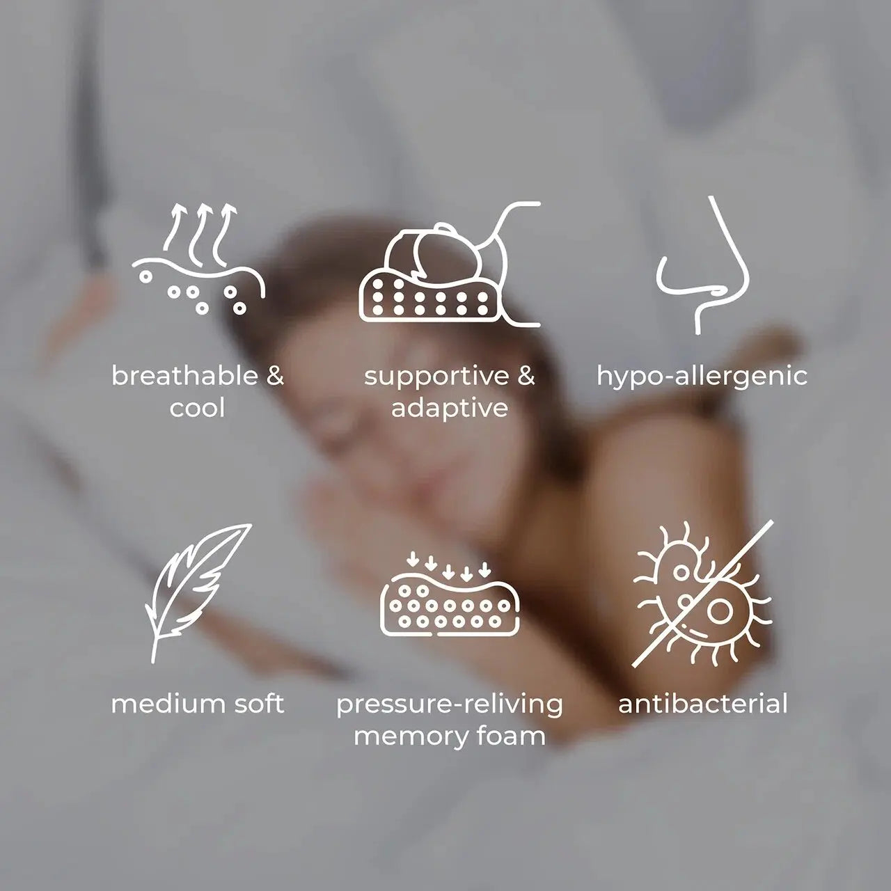 HugKeep Cervical Memory Foam Pillow HugKeep
